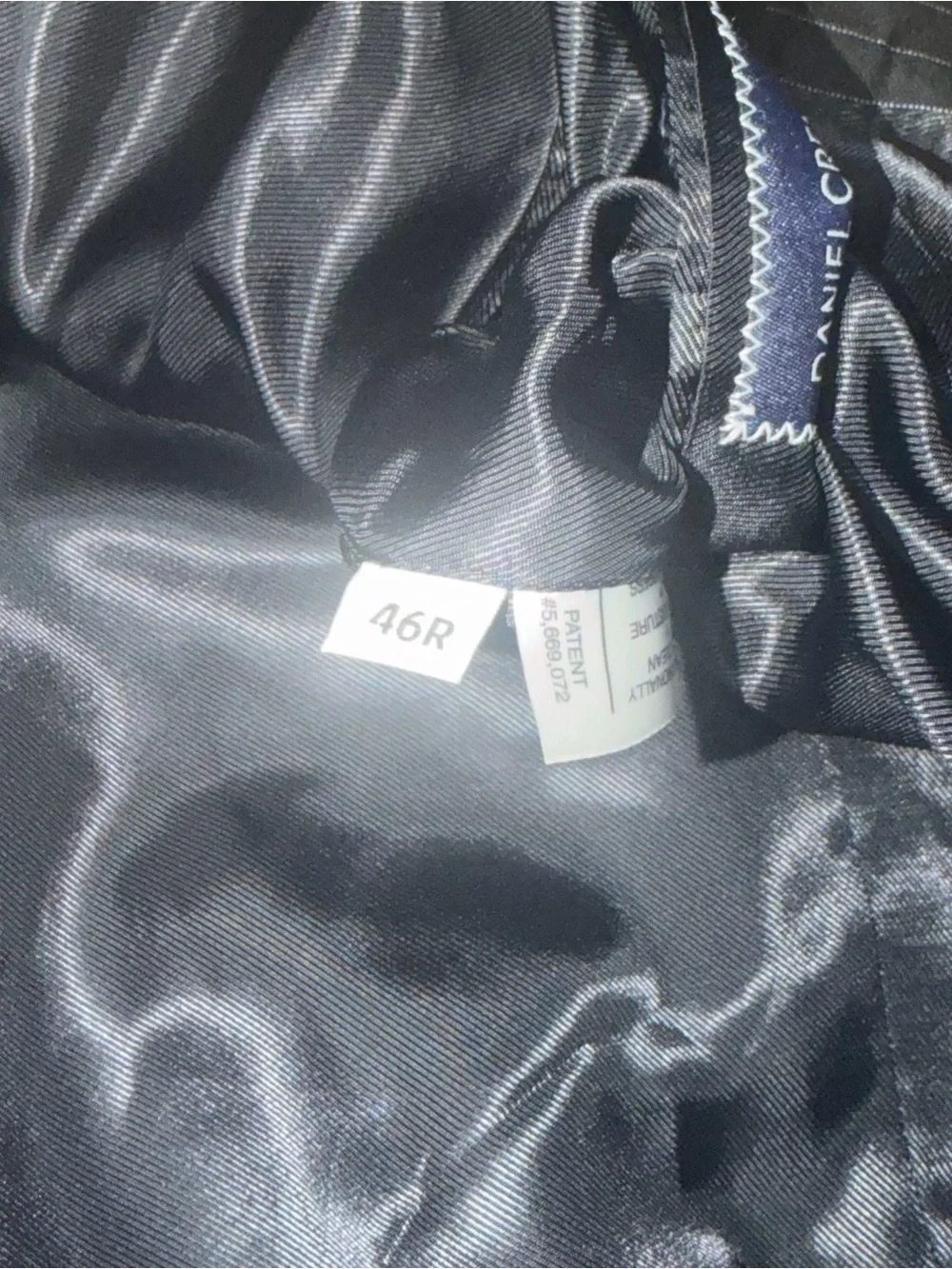 LORO PIANA Super 120 Daniel Cremieux Men 46R Sport Coat Black Stripe Wool Blazer